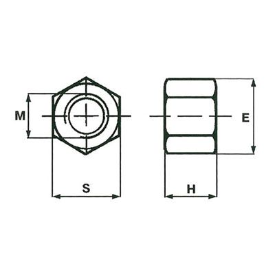 Гайка шестигранная UNI5587 S330