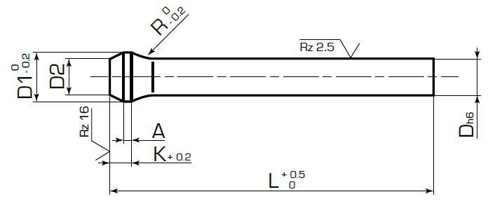 Пуансон вырубной с раструбной головкой