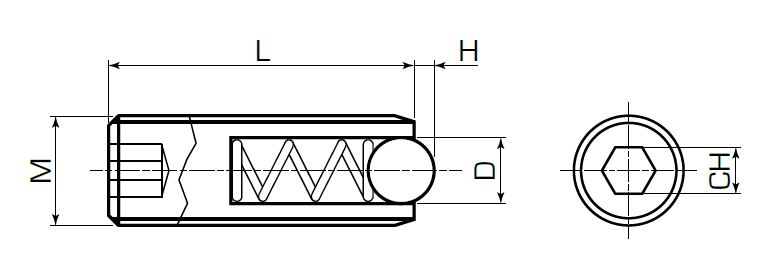 Плунжер с внутренним шестигранником