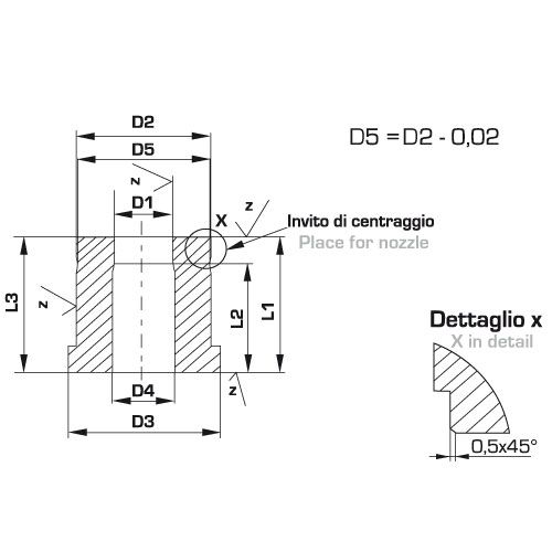 Матрицы DIN9845 тип B длинная с головкой MBL R0606